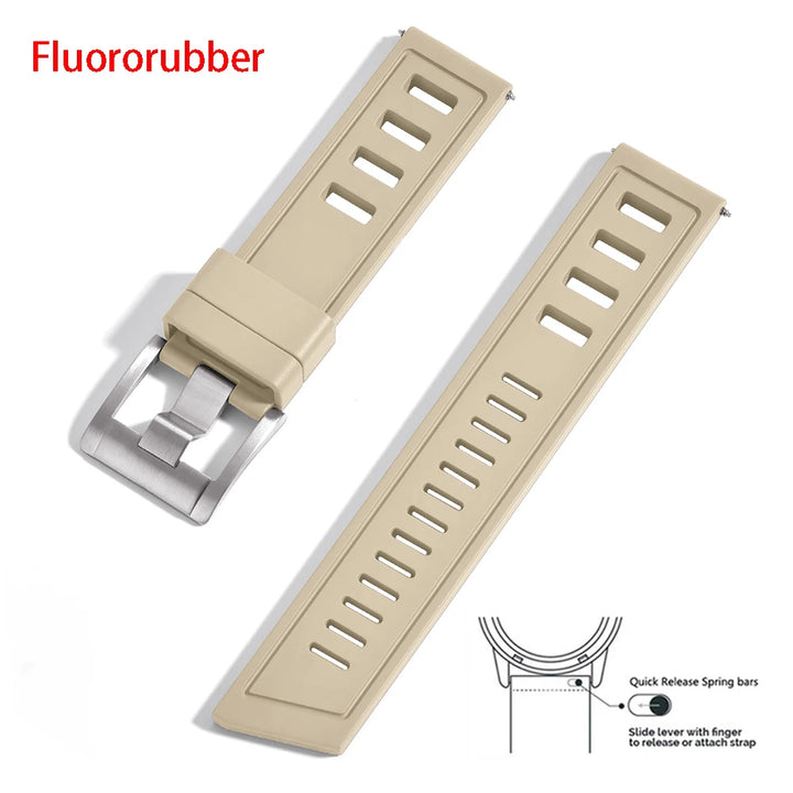 New Design SOFO Fluororubber FKM Watch Strap 20mm 22mm Waterproof Quick Release Watchbands For Each Brand Diving Watches