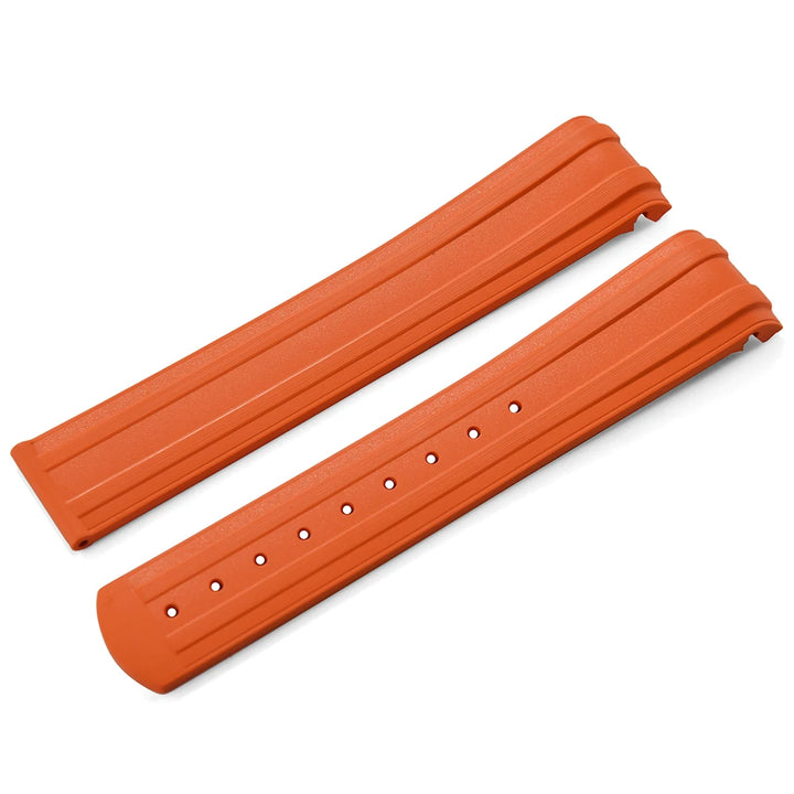 New Design FKM Strap 20mm Fluororubber Curved End For Omega Seamaster 300 PFAS Certification With Original Fold Buckle WatchBand