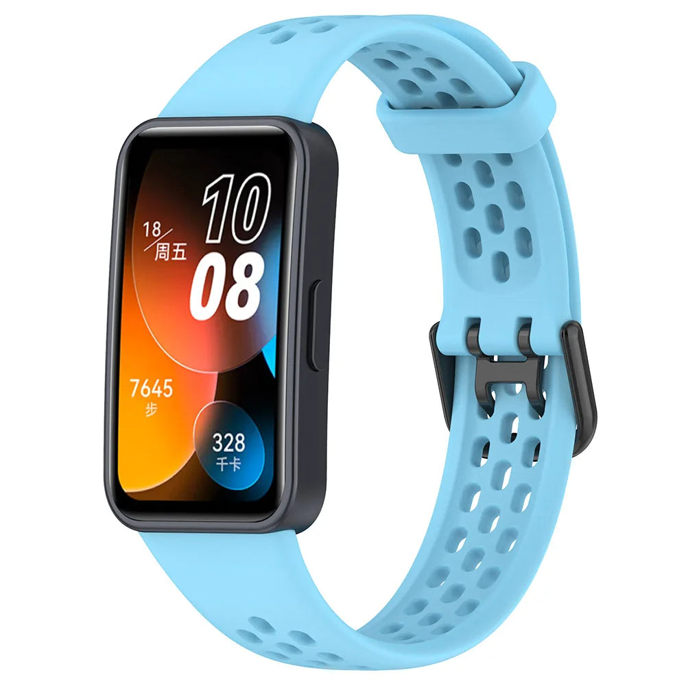 Breathable Silicone Watch Strap for Huawei Band 8/9/10