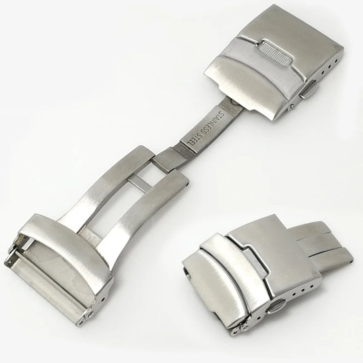 Stainless Steel Folding Clasp 18–24mm for Seiko & Citizen Watch Bands