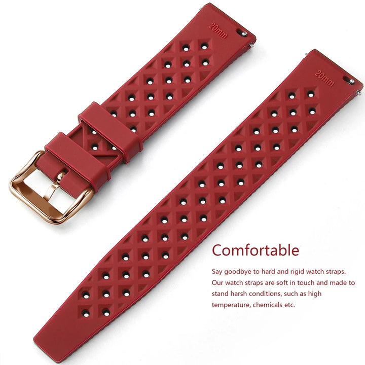 Tropical Silicone Watch Band 18–22mm (Quick Release)
