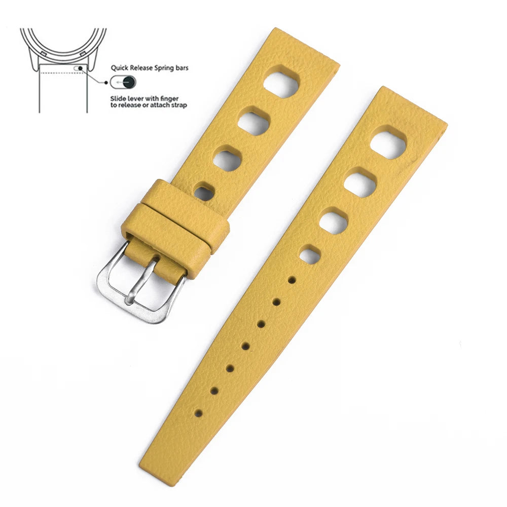 New Design FPM/FKM Tropical Watch Strap 20mm 22mm Quick Release Rubber Watchbands For Omega Tudor S-eiko Watches Accessories