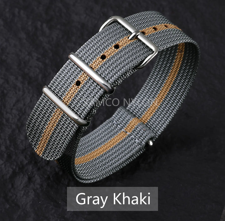 Ribbed Nylon Military Band 18–22mm