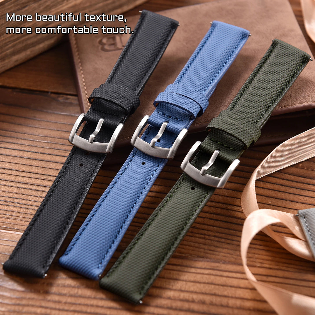 Quality Sailcloth Watch Strap18/19/20/22mm Quick Release Leather Band Waterproof Sailcloth Bracelet for Omega Seiko Cartier Belt