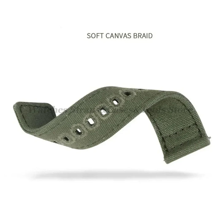 Braided Canvas Watch Strap 18–22mm
