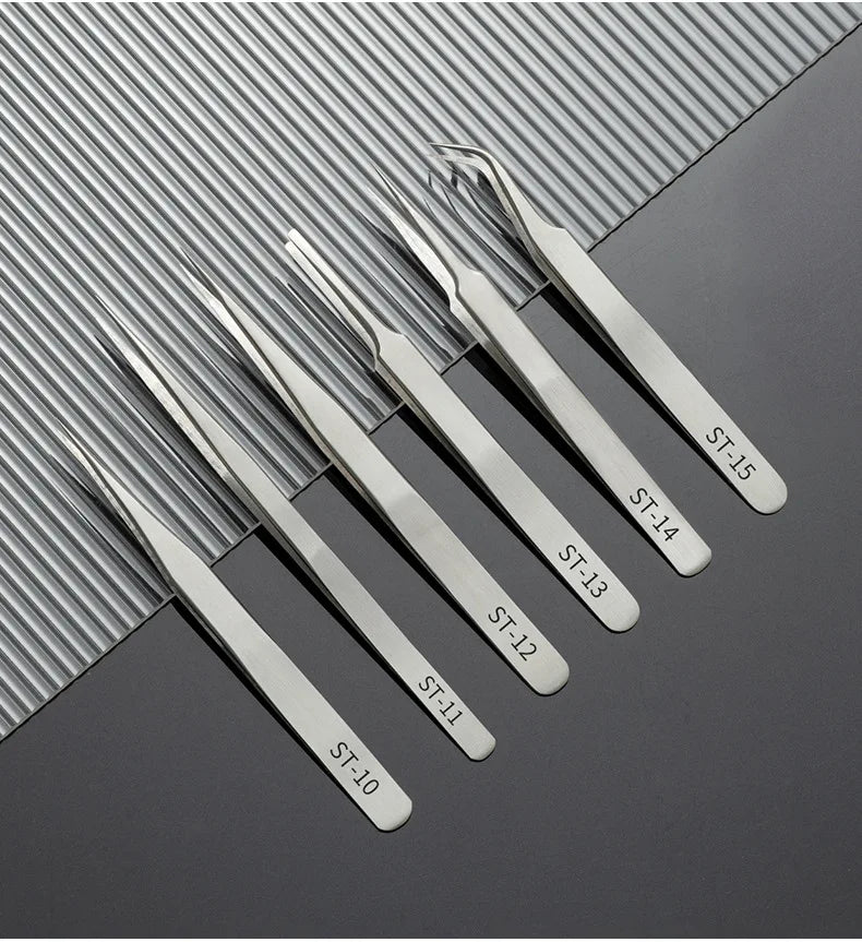 High-Precision Stainless Steel Watch Repair Tweezer – Elbow Design
