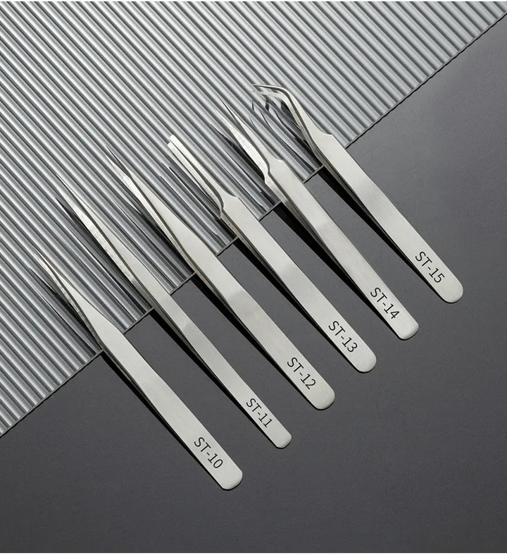 High-Precision Stainless Steel Watch Repair Tweezer – Elbow Design