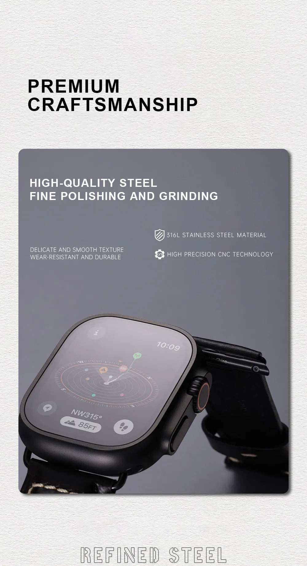 2pcs Original 1:1 Apple Watch Series 10 Ultra Adapter For Apple Watch Strap 49mm 46mm 42mm Stainless Steel Connector