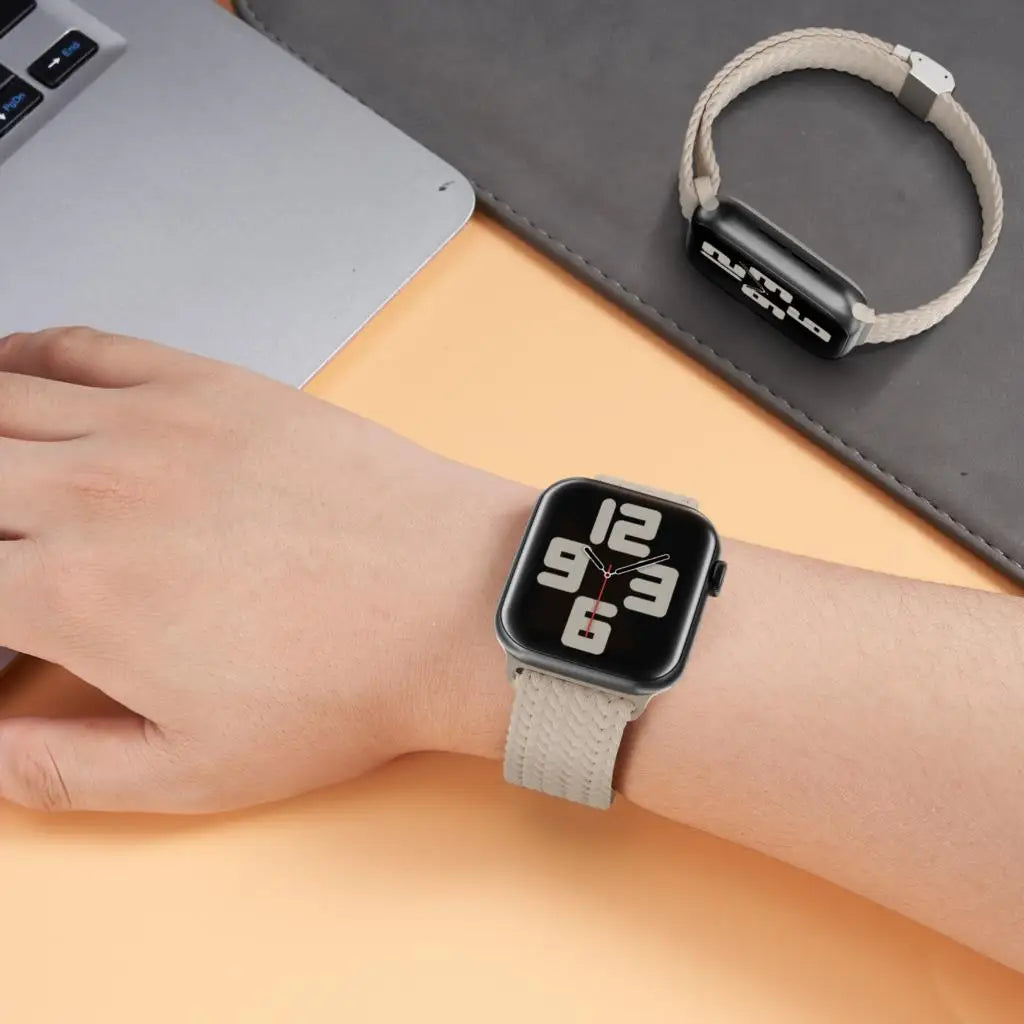 Strap For Apple watch band 46mm 45mm 44mm 49mm 40mm 41mm 42mm Braided loop correa bracelet iWatch series 10 8 9 7 5 se 6 4 Ultra