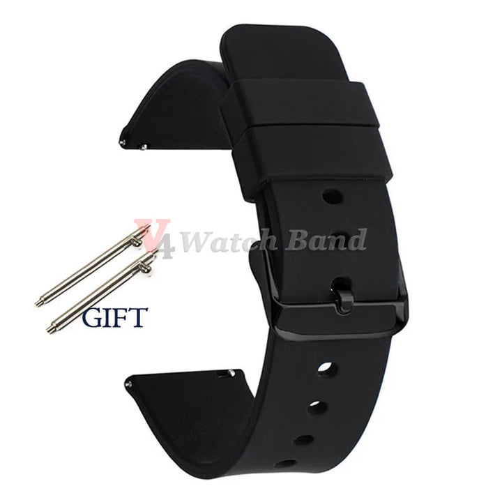 Universal Watch Straps 20mm 22mm 24mm 14mm 16mm 18mm Quick Release Silicone Band for Samsung for Huawei Women&Men Accessories