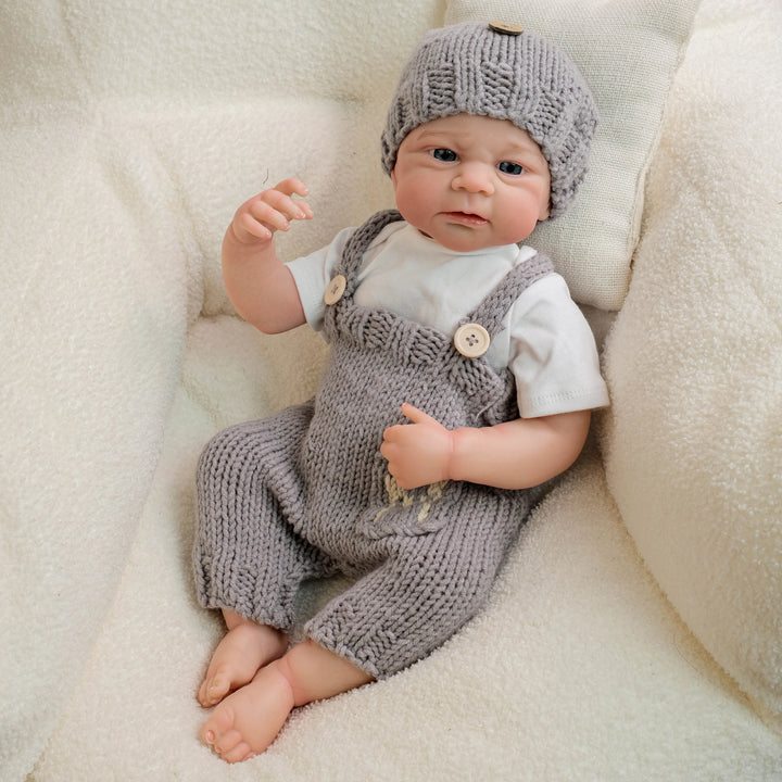 19" Elijah Realistic Newborn Boy Reborn Doll