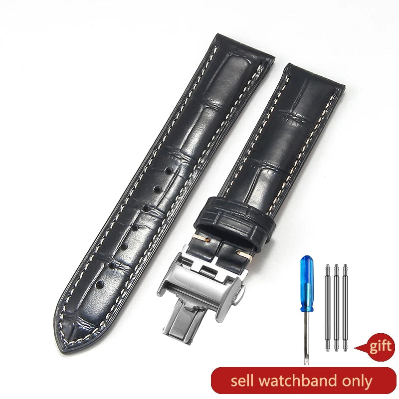 Genuine Cowhide Leather Watch Band 18–22mm for Longines Master &