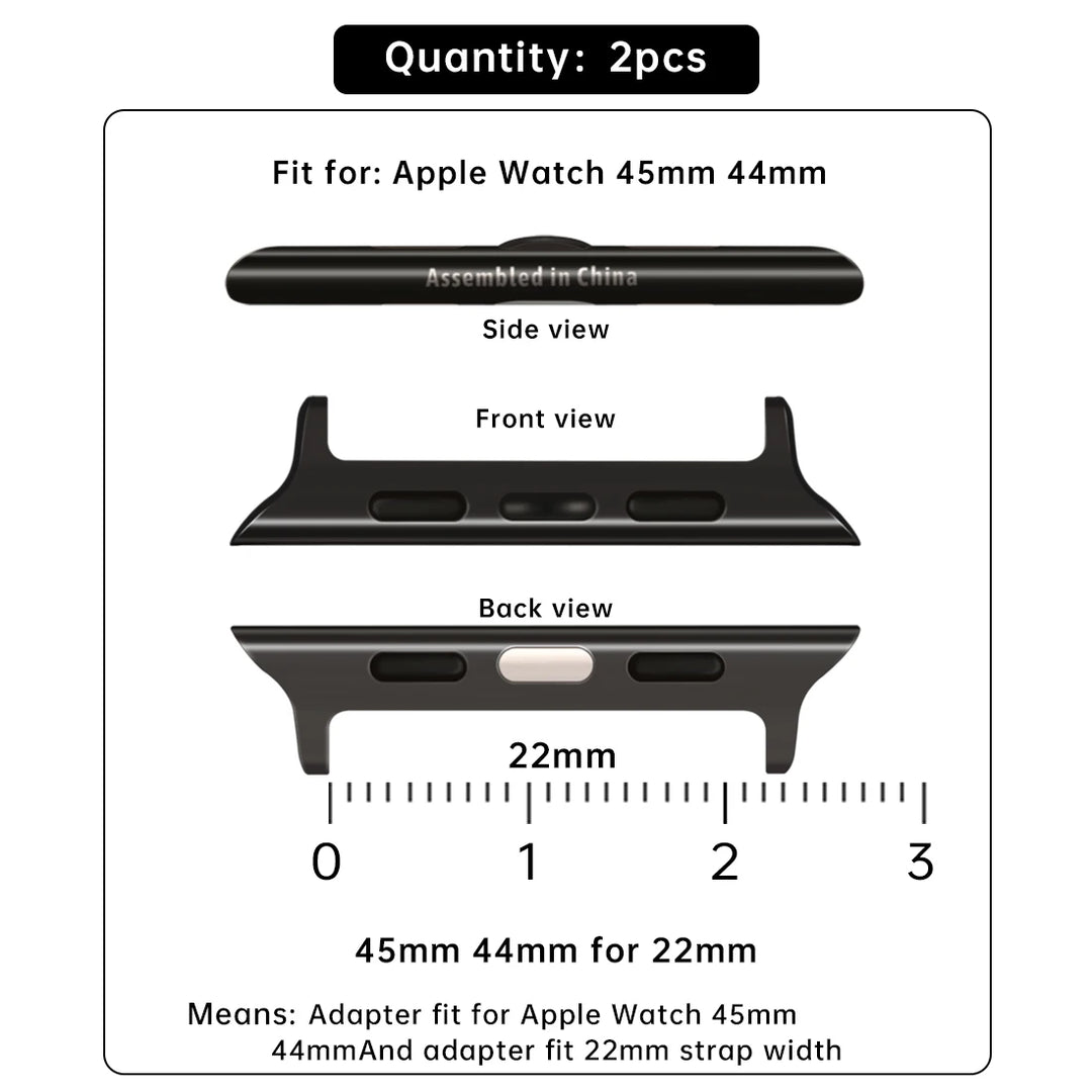 2pcs Apple Watch Ultra 49mm Adapter For Apple Watch Strap Series 9 8 7 SE 45mm 44mm 41mm 40mm Band Stainless Steel Connector