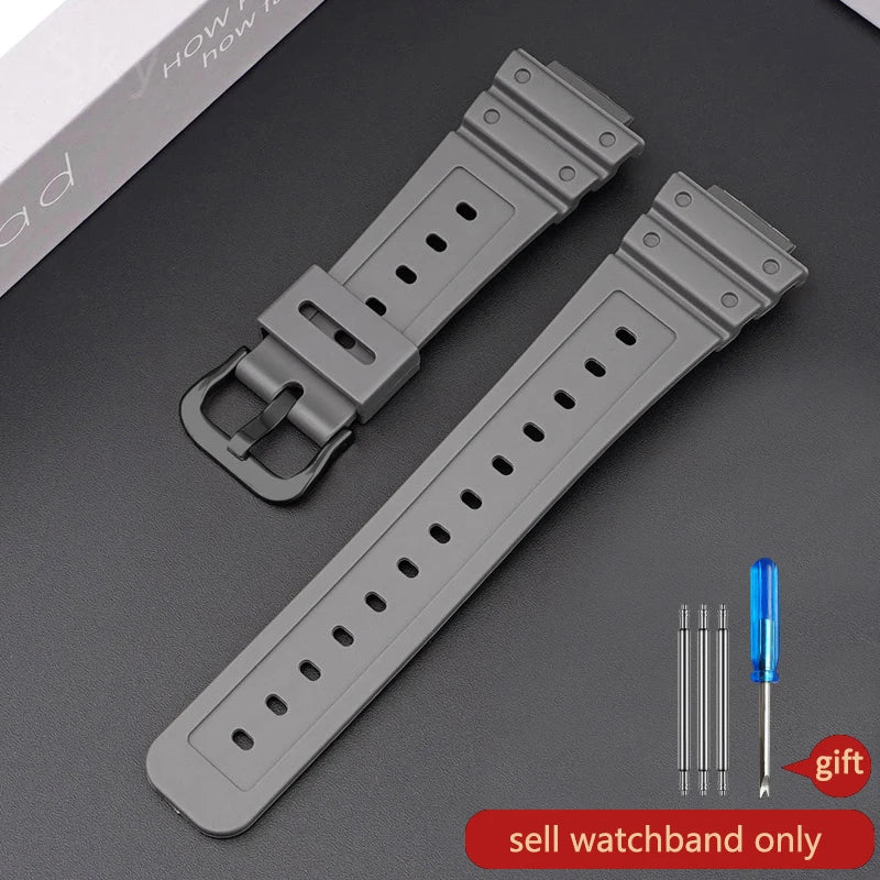 Anti-Allergy Resin Watch Strap with Stainless Steel Buckle for Casio G-Shock DW & GW Serie