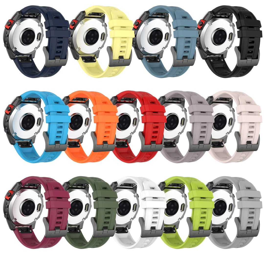 Silicone QuickFit Watch Strap 20/22/26mm for Garmin Fenix & Forerunner Series