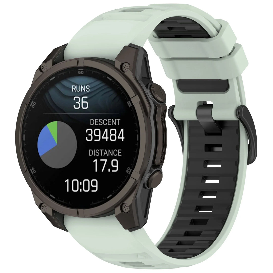 Title: Quick Release Silicone Watch Strap 20/22/26mm for Garmin Fenix 6–8 Series