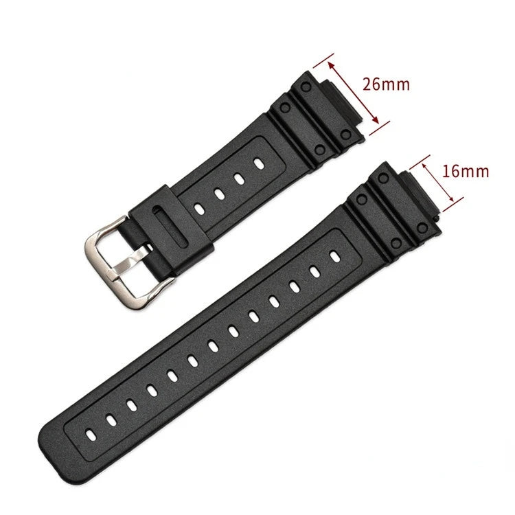 TPU Rubber Watch Strap 16–26mm for Casio G-Shock 9052/5600/6900 Series