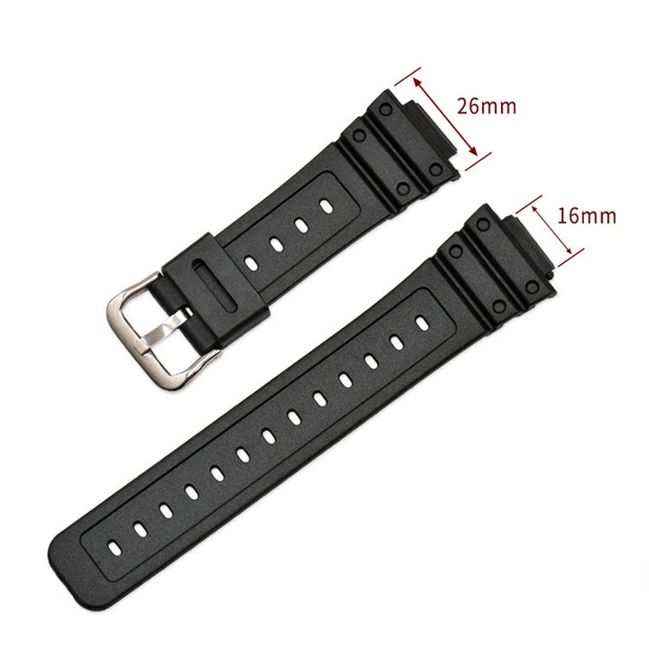 TPU Rubber Watch Strap 16–26mm for Casio G-Shock 9052/5600/6900 Series