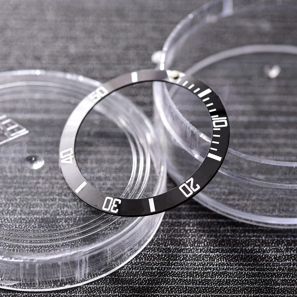 NATOBELT 38mm Ceramic For 40mm SUB Watch Case Alloy Watch Bezel Insert Ring Slope NH35 NH34 GMT Diving Watch Part Accessories