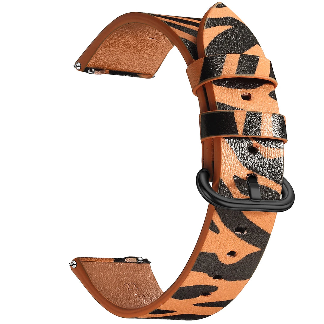 Leopard Print Leather Watch Strap 20/22mm (Quick Release)