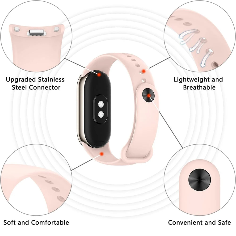 Silicone Sport Strap for Xiaomi Mi Band 8-10