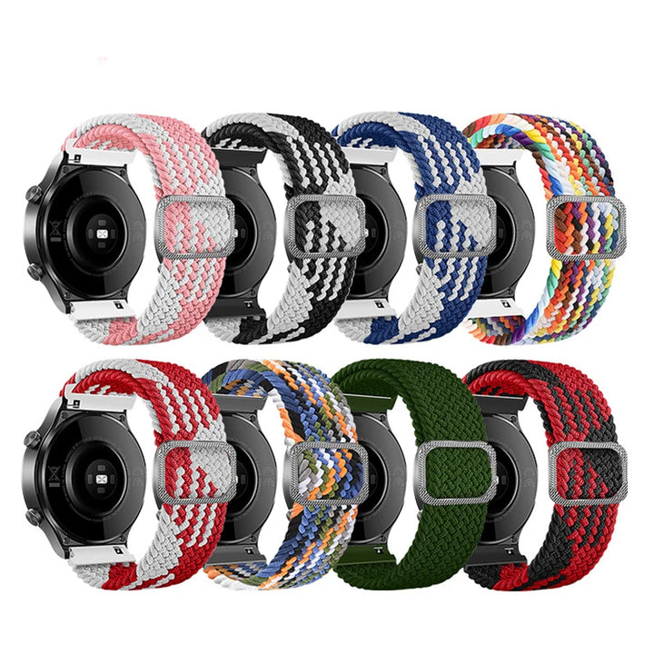 20/22mm Braided Nylon Strap for Realme Watch 2/3 & Amazfit Bip/GTS/GTR