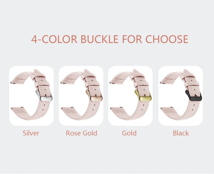 Top Grain Genuine Leather Watch Strap – 12–24mm, Quick Release