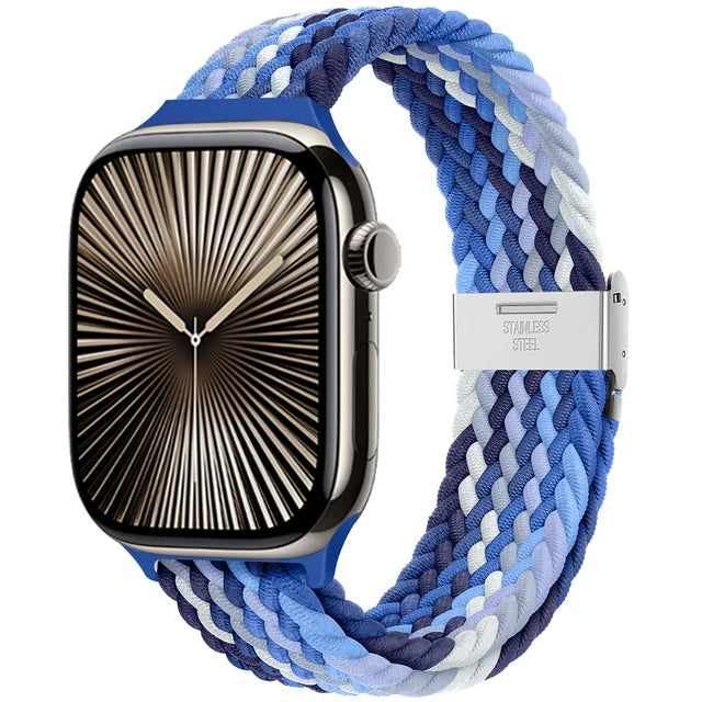 Strap For Apple watch band 46mm 45mm 44mm 49mm 40mm 41mm 42mm Braided loop correa bracelet iWatch series 10 8 9 7 5 se 6 4 Ultra