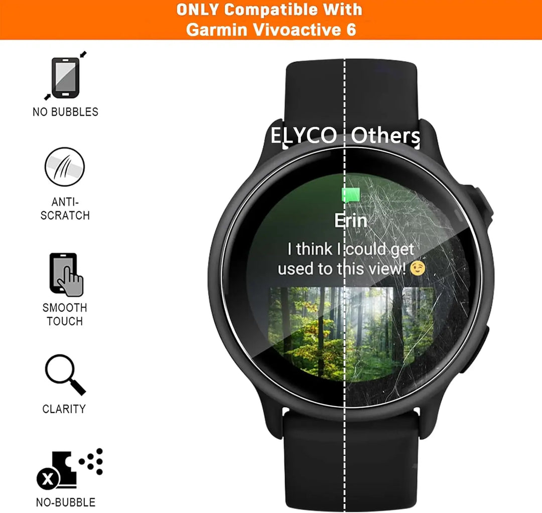 3-Pack Hydrogel Screen Protector for Garmin Vivoactive 6