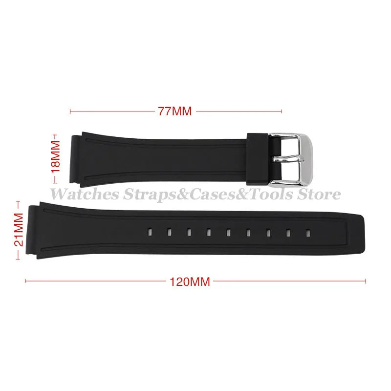 Strap for Casio F84/F91W 18mm Silicone Watchband for F105 F108 FA158 F168 AE1200 AE1300 Replacement Bracelet Men Women Thin Band