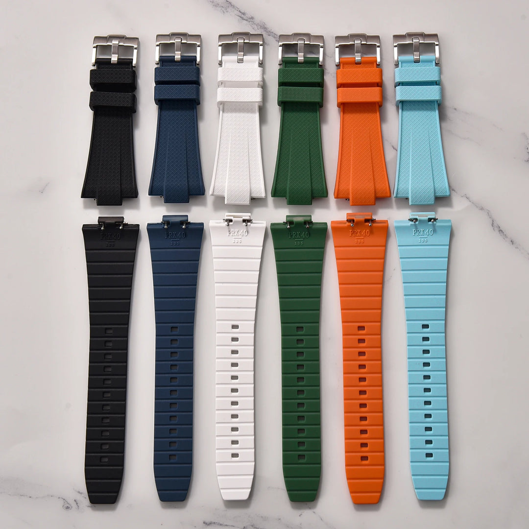 Premium Grade For Tissot PRX T137 liquid Silicone Watch Straps 12mm Quick Release Super Player 40mm Men Convex Rubber Watch Band