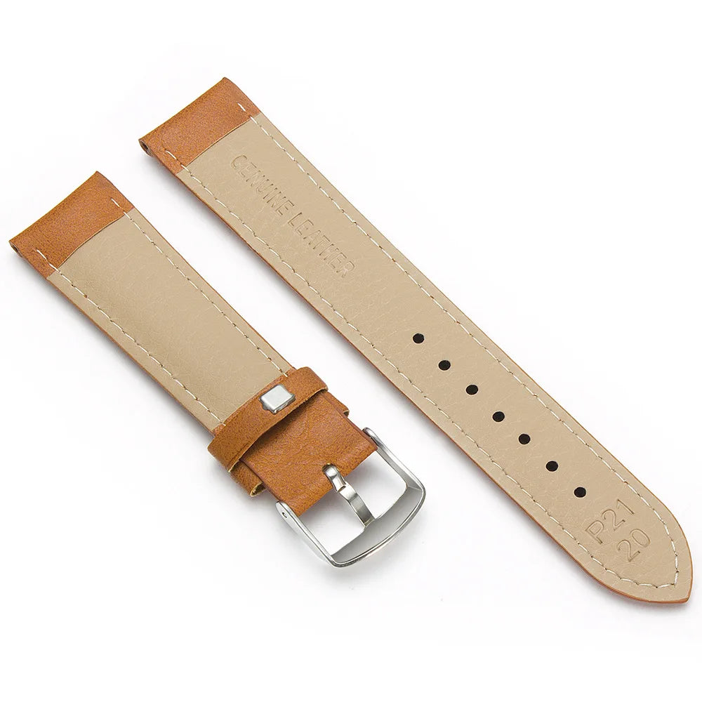 Brown PU Leather Watch Strap 20/22mm (Unisex)