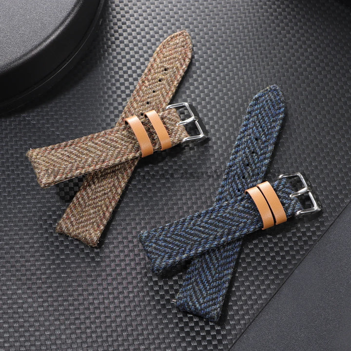 Vintage Leather Nylon Strap (18–22mm) – Quick Release Replacement