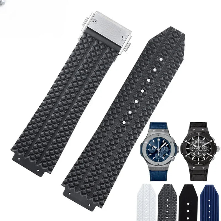 Silicone Rubber Watch Strap for Hublot (26×19mm, 24×17mm)