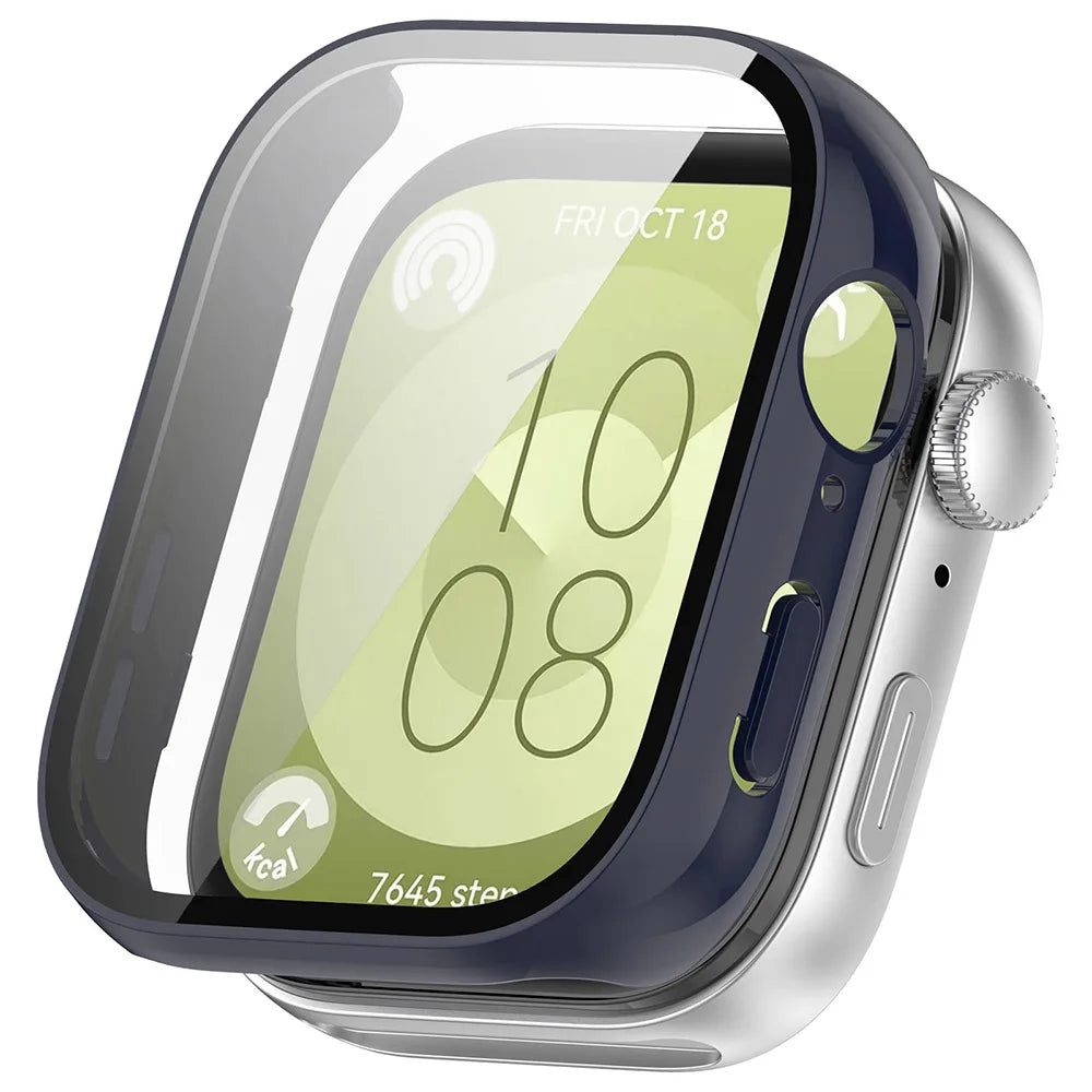 PC+Glass Screen Protector Case for Huawei Watch Fit 3