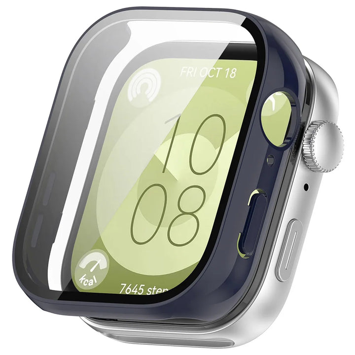 PC+Glass Screen Protector Case for Huawei Watch Fit 3