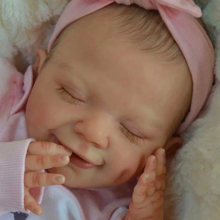 50 cm April Realistic Full Vinyl Reborn Doll – Waterproof, Visible Veins, Lifelike 3D Skin