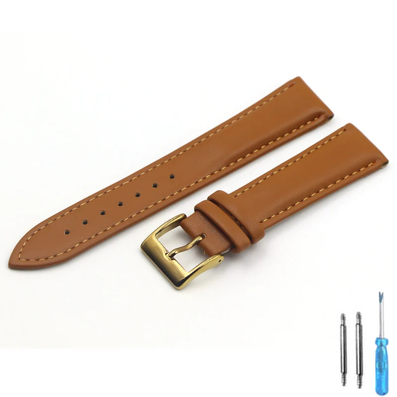 Calfskin Leather Watch Strap – 16–22mm Women’s Fashion Band