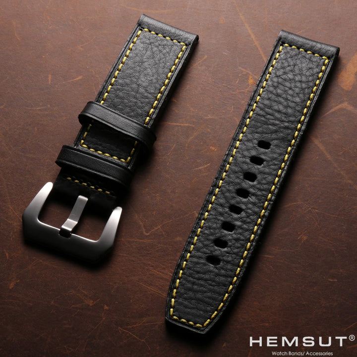 HEMSUT Genuine Leather Watch Band for Panerai (20-26mm)