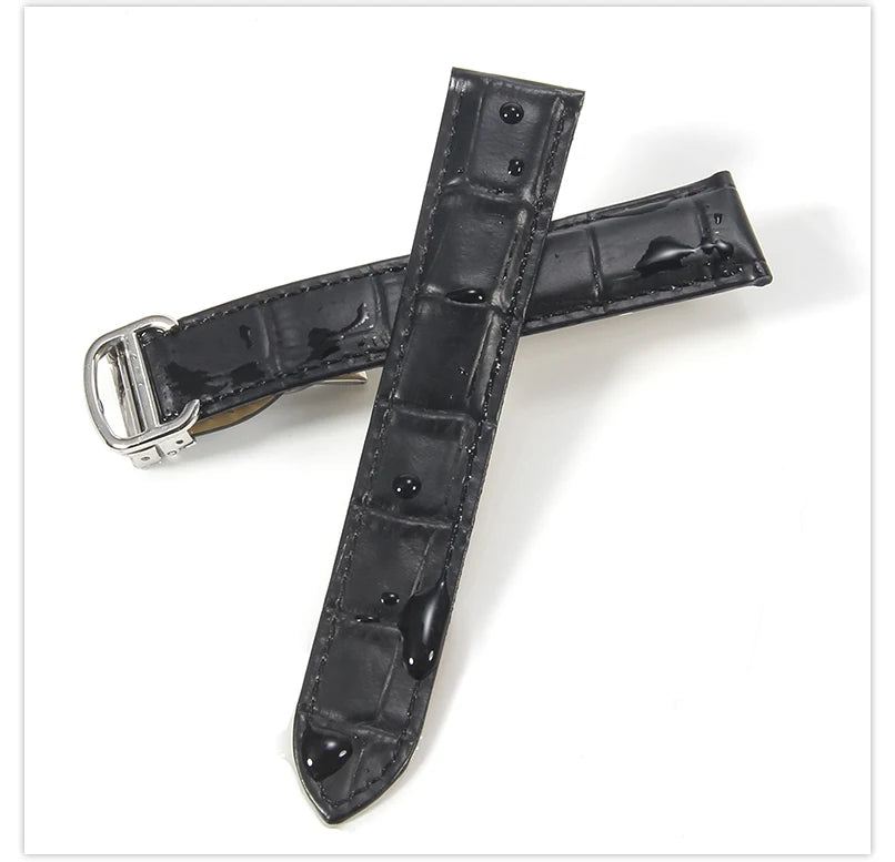 Genuine Leather Cartier Tank Solo Watch Strap 17–25mm (Brown & Black,