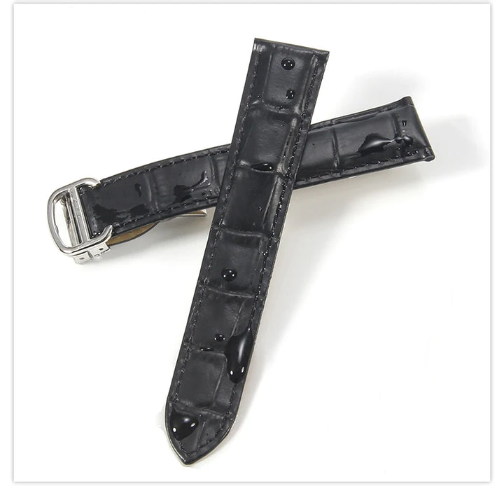 Genuine Leather Cartier Tank Solo Watch Strap 17–25mm (Brown & Black,