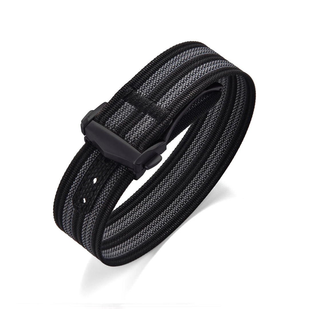 Ribbed Nylon & FKM Rubber Watch Strap – 18–22mm Folding Buckle for Omega, Tudor & Seiko