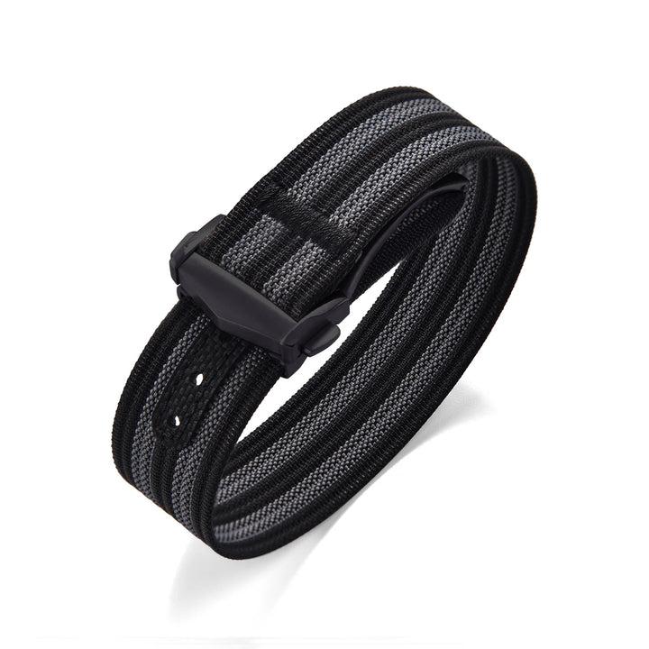 Ribbed Nylon & FKM Rubber Watch Strap – 18–22mm Folding Buckle for Omega, Tudor & Seiko