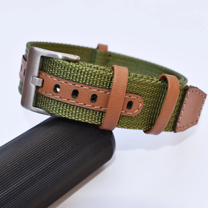 Woven Nylon Geniune Leather Strap for Hamilton Khaki Wristband Men Military Sport Band for Huawei Gt2 Belt 18mm 20mm 22mm 24mm