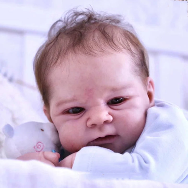 17–18″ Elijah Unpainted Vinyl Reborn Doll Kit with Cloth Body & Eyes