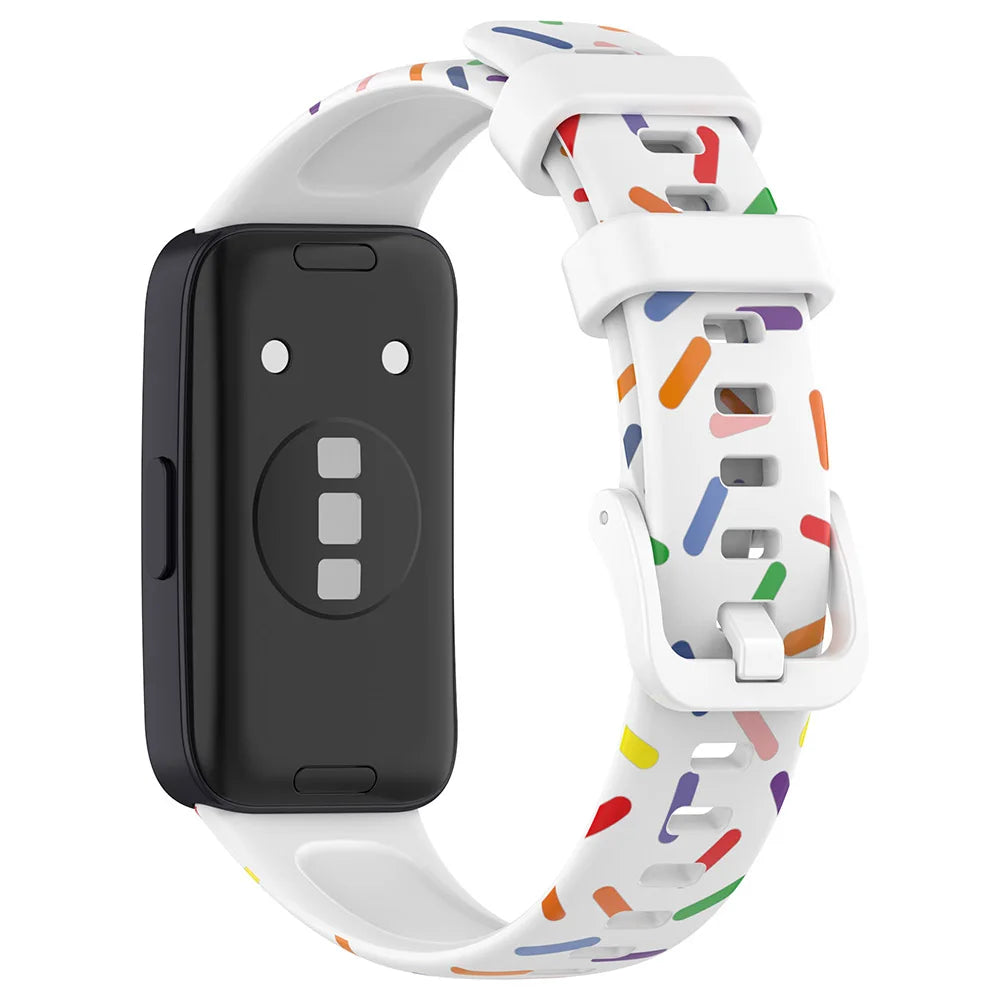 Printed Silicone Strap for Huawei Band 8-10