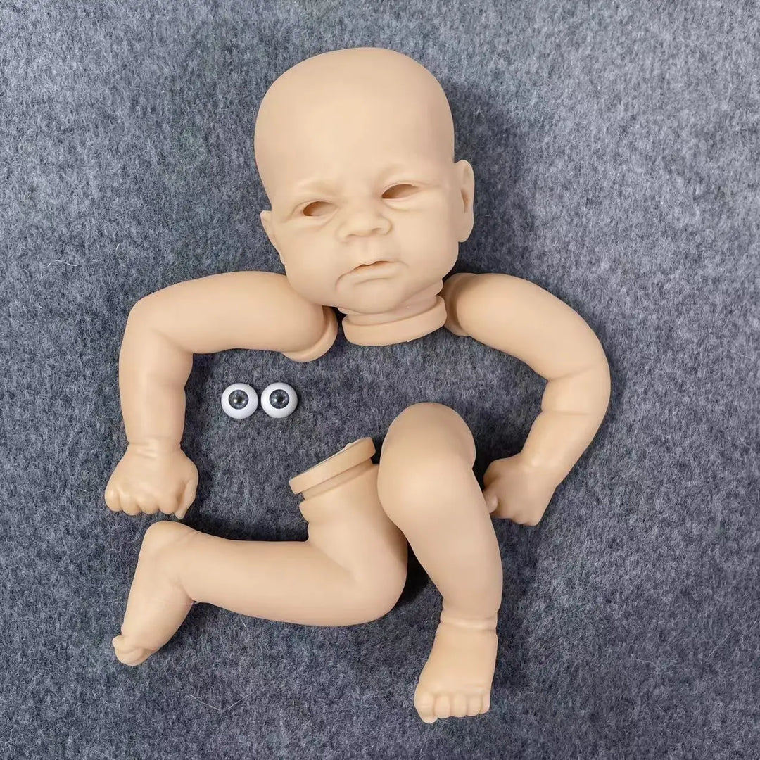 17″ Elijah Unpainted Reborn Doll Kit – Vinyl DIY Parts with Cloth Body