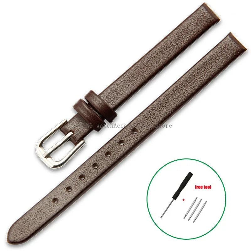 Universal Slim Soft Leather Watch Strap – 6–16mm, Cowhide