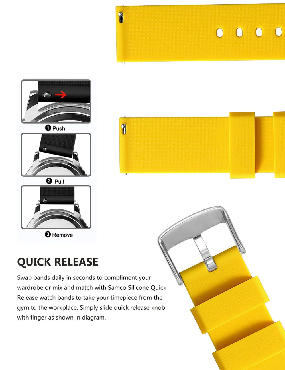Fashion Silicone Watch Straps – Multiple Colors (14–24mm)
