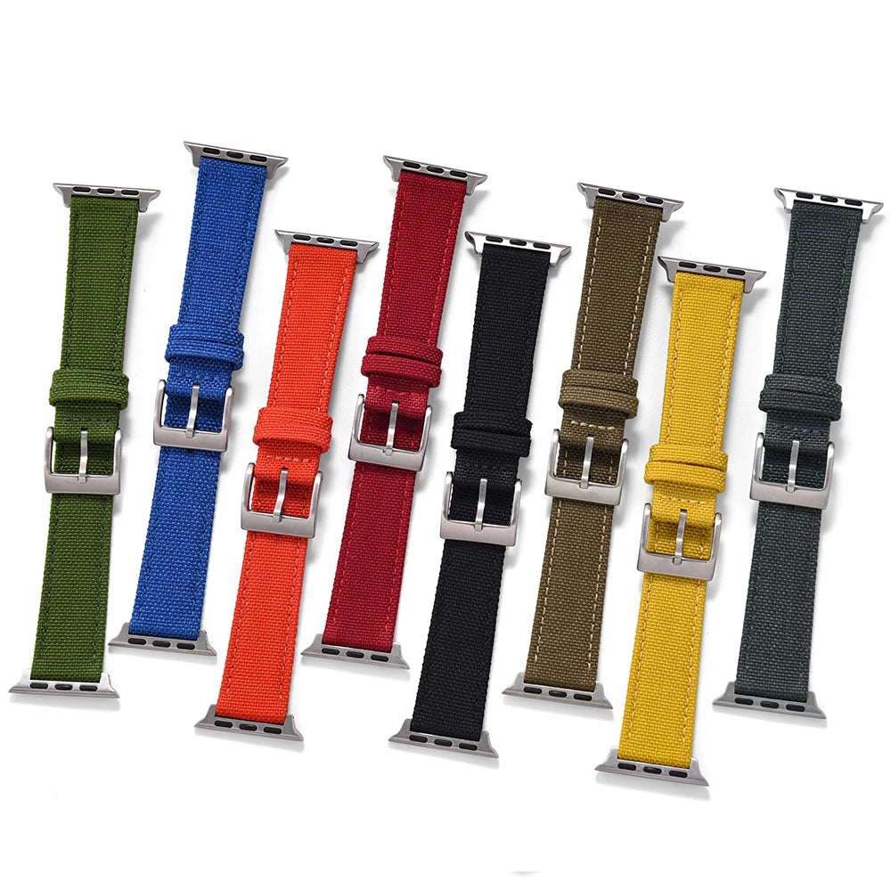 Sailcloth Leather Strap for Apple Watch (38-49mm)